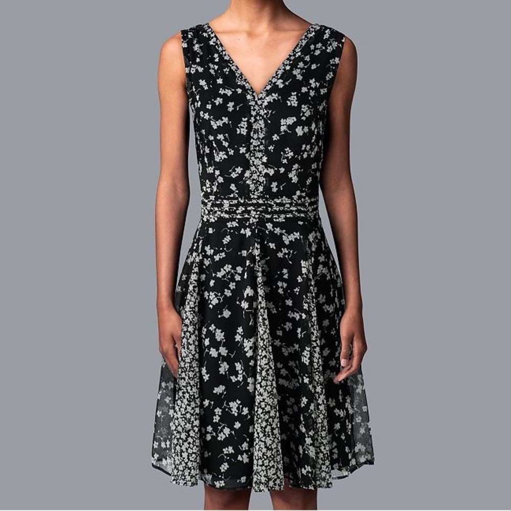 Simply Vera Vera Wang Sleeveless Chiffon Midi Dress 🌸